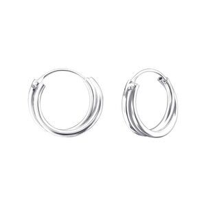 Sterling Silver Twist Hoop Earrings 12mm